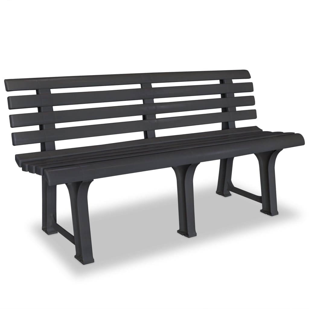Gartenbank 145,5 cm Kunststoff Weiß