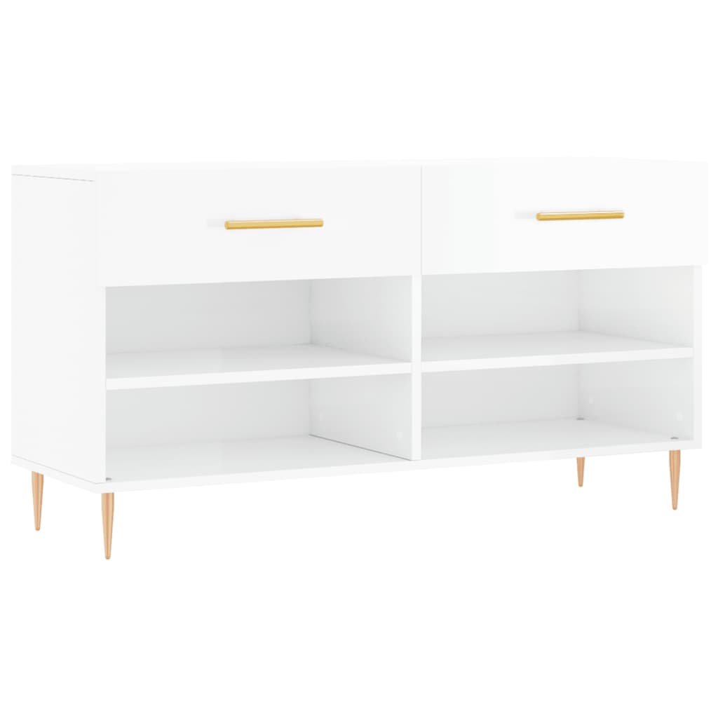 Schuhbank Weiß 102x35x55 cm Holzwerkstoff