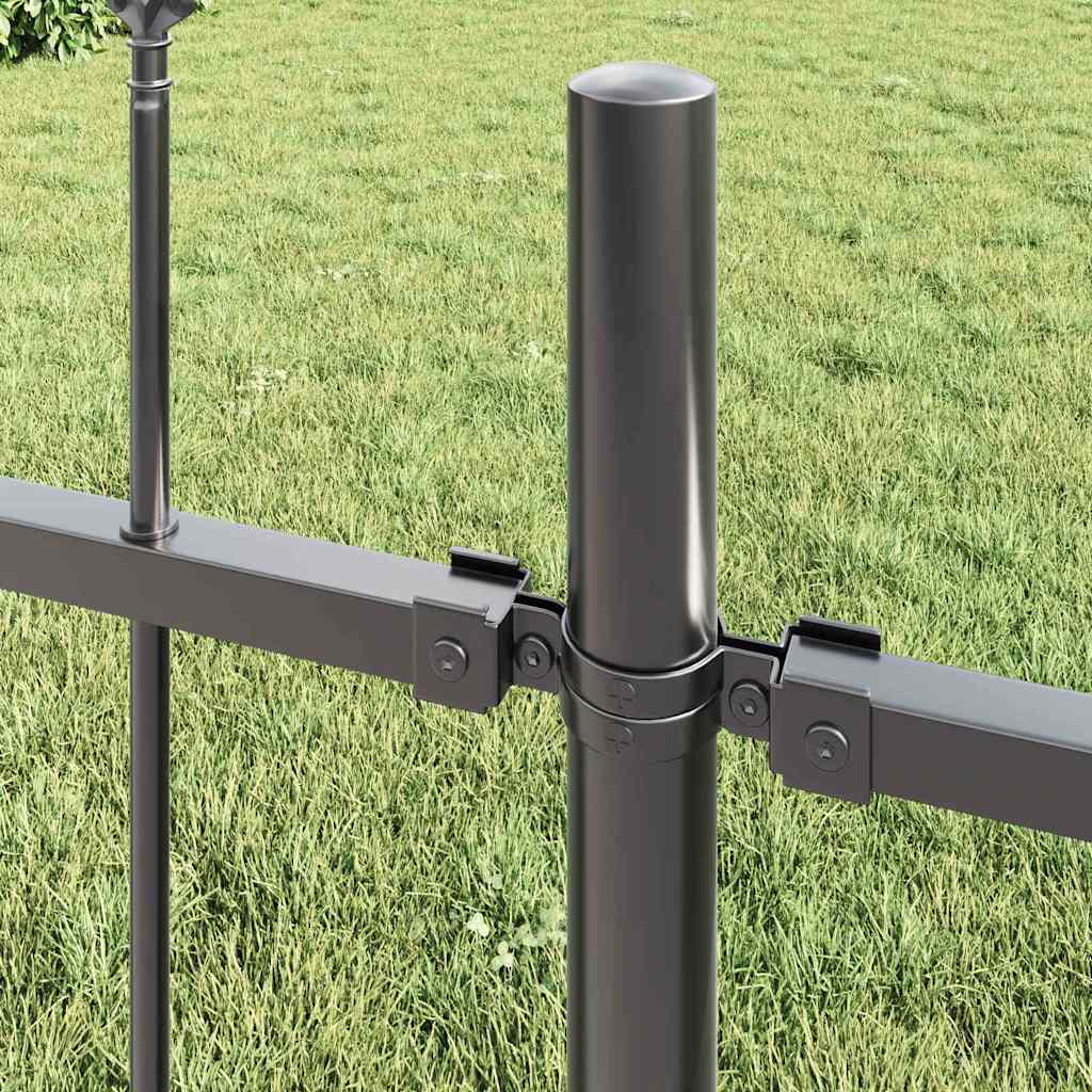 Gartenzaun Woerden mit Speerspitze Stahl 181 x 60 cm Schwarz