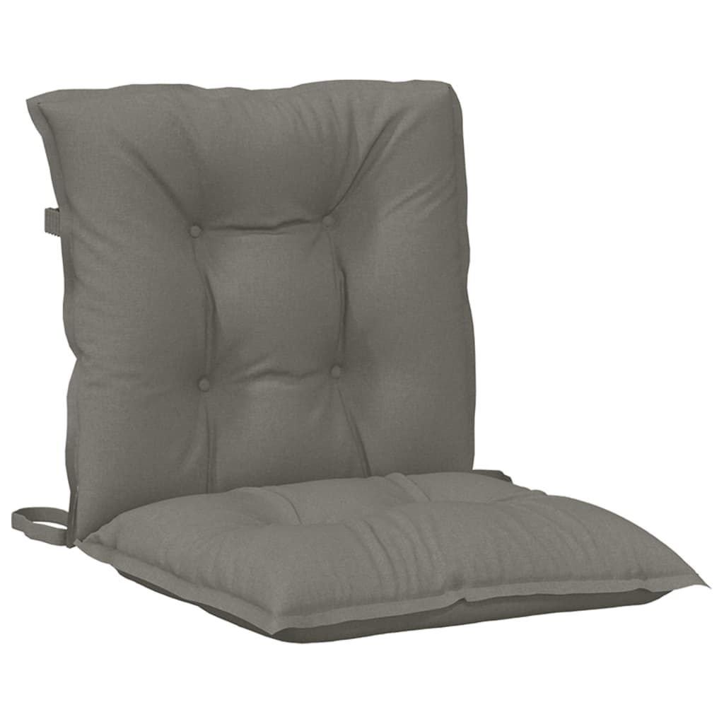 Niedriglehner-Auflagen 2 Stk Melange Anthrazit 100x50x7cm Stoff