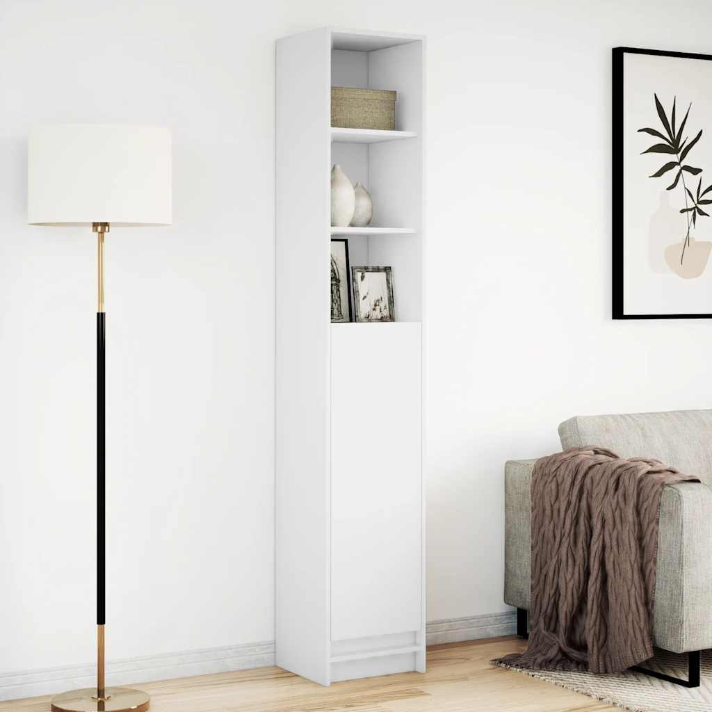 Highboard mit LED-Beleuchtung Weiß 69x32,5x200 cm Holzwerkstoff