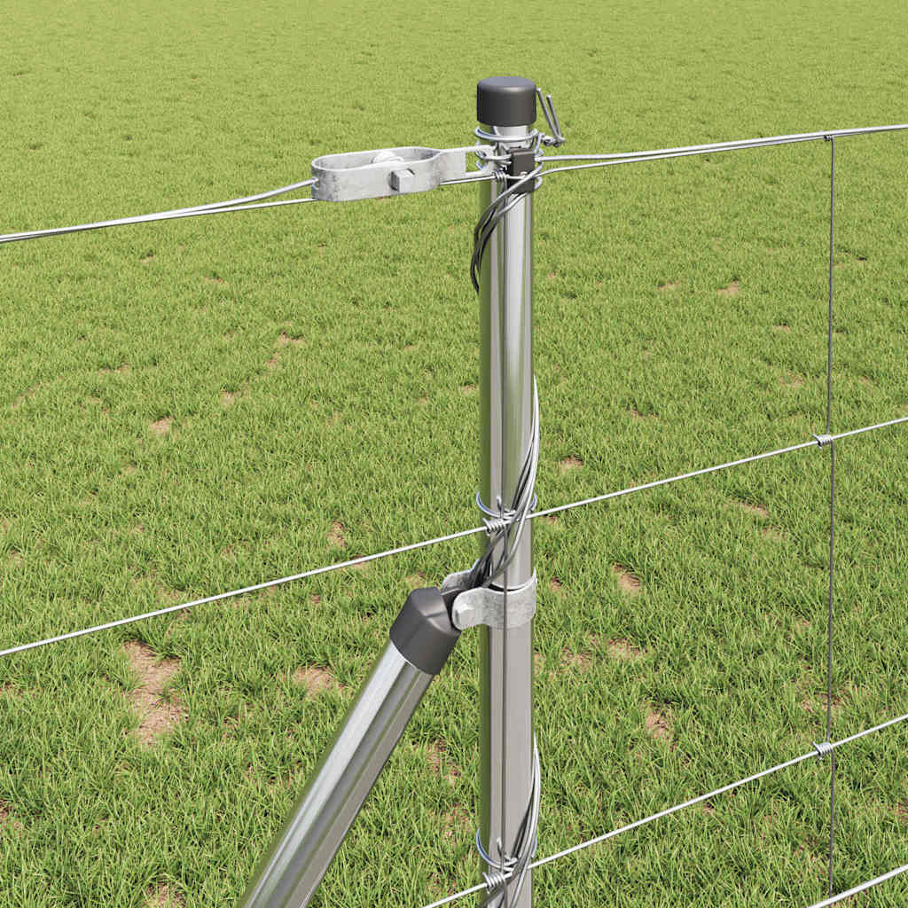 Ground Fix Geschweißter Drahtzaun 25 x 0,8 m Silber Netz