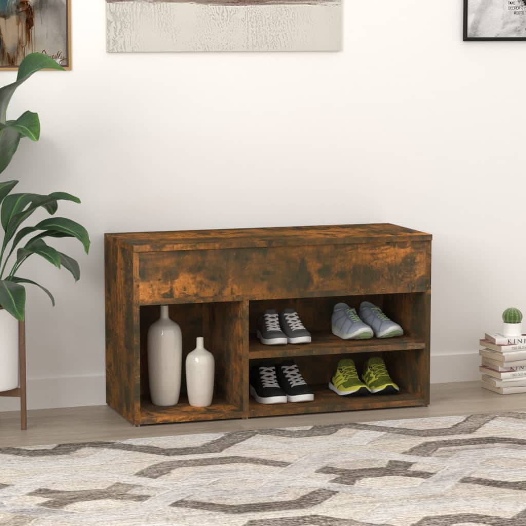 Schuhbank Weiß 60x30x45 cm Holzwerkstoff