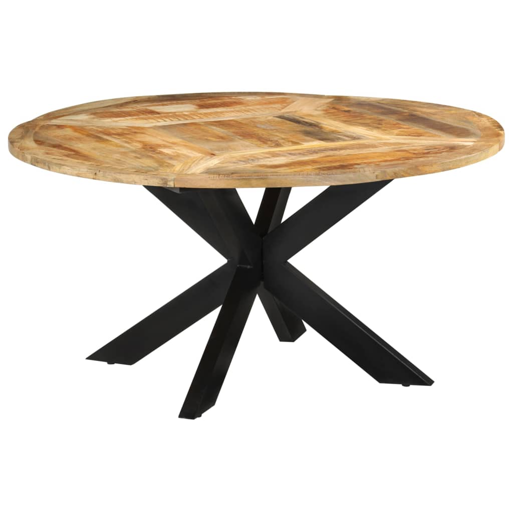 Esstisch Ø110x75 cm Raues Massives Mangoholz