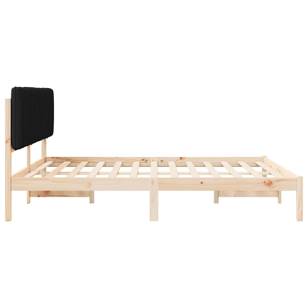 Bettgestell mit gepolstertem Kopfteil Hellgrau 200 x 200 cm