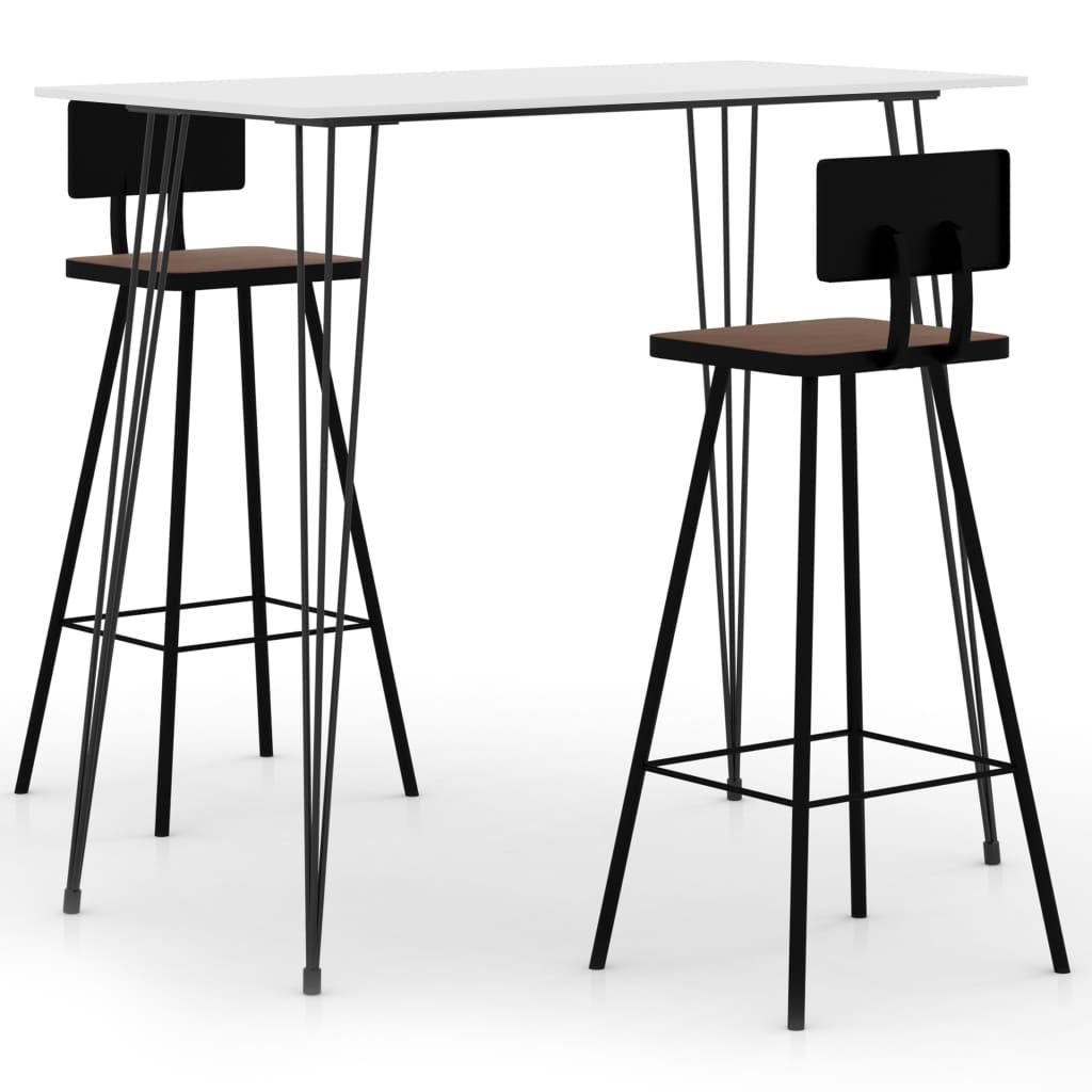 3-tlg. Bar-Set Schwarz