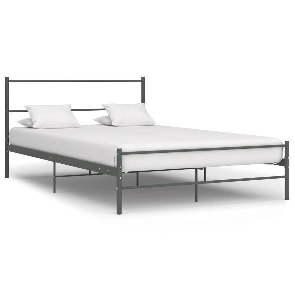 Bettgestell Grau Metall 180×200 cm