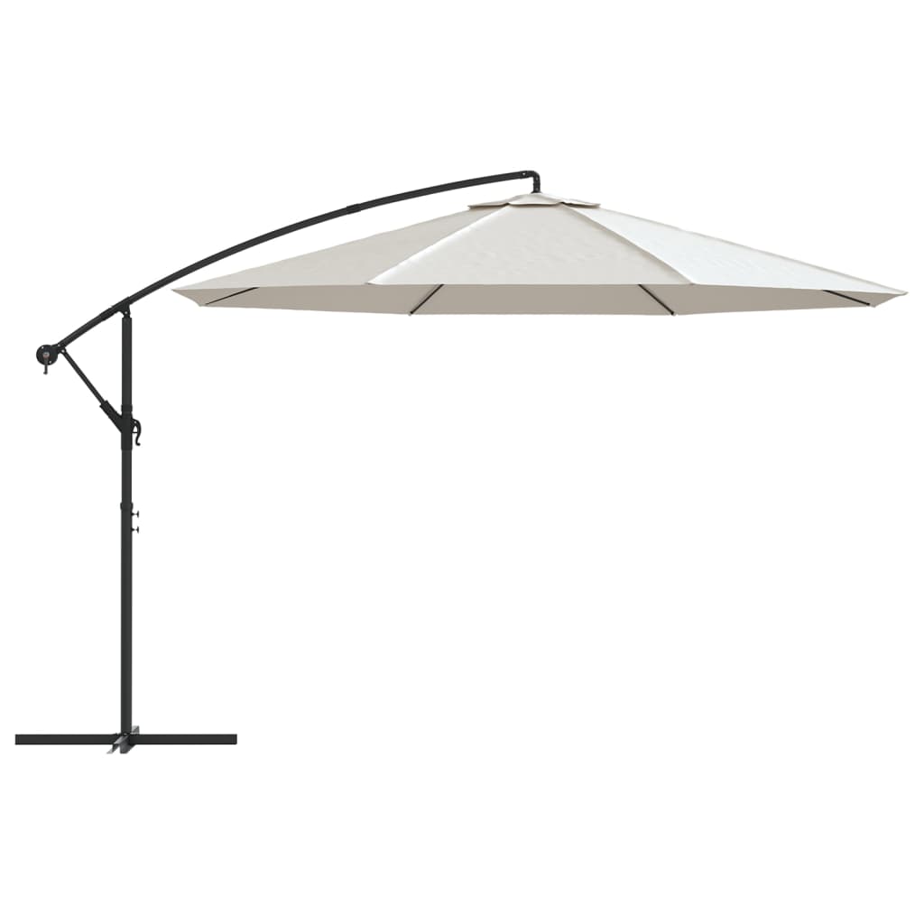 Ampelschirm mit Aluminium-Mast 350 cm Taupe