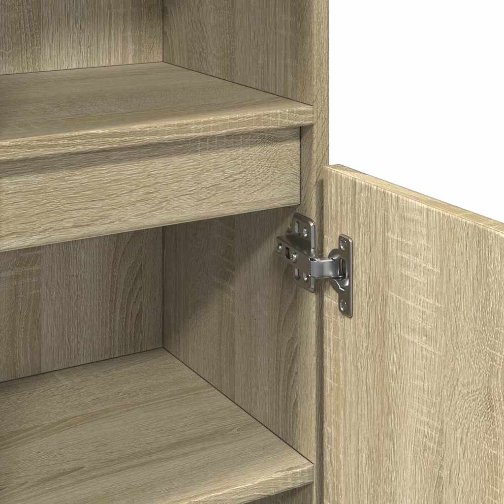 Badschrank Weiß 30x30x100 cm Holzwerkstoff