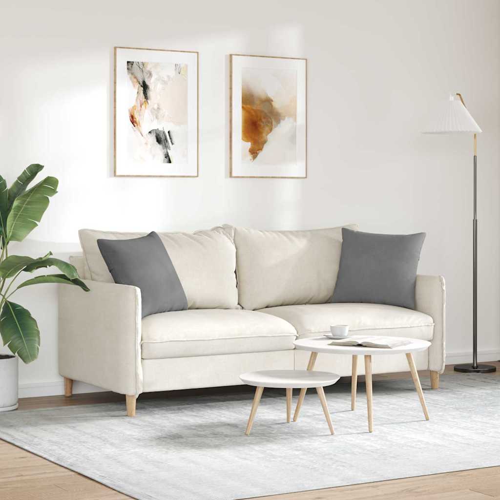 Sofakissen 2 Stück Taupe 50 x 30 cm Stoff