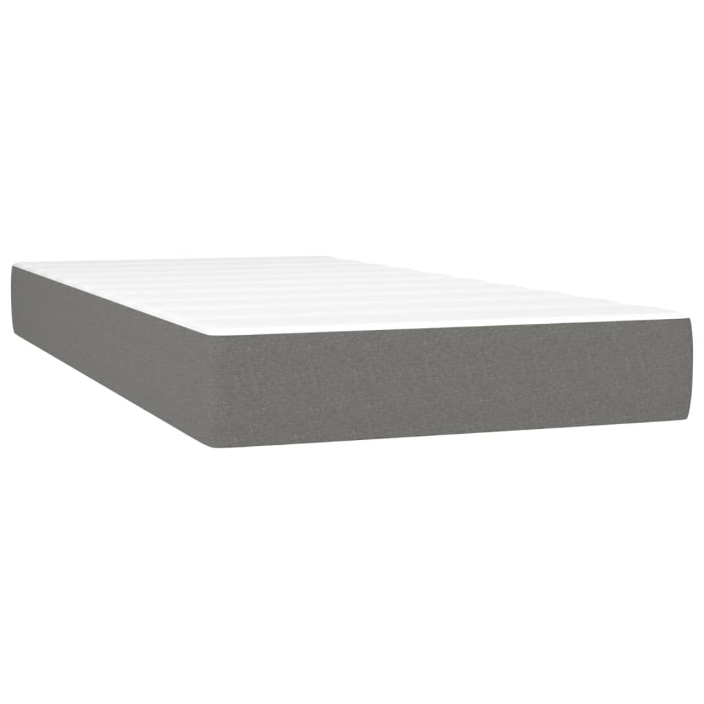Taschenfederkernmatratze Mittel Hellgrau 80x200x20 cm Stoff