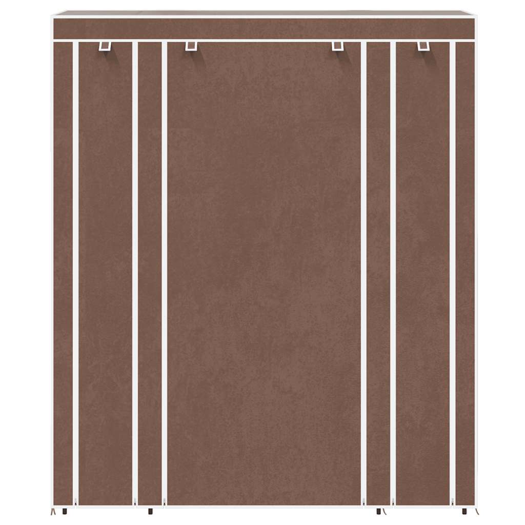 Stoffschrank mit Fächern Kleiderstangen 45×150×176 cm Schwarz