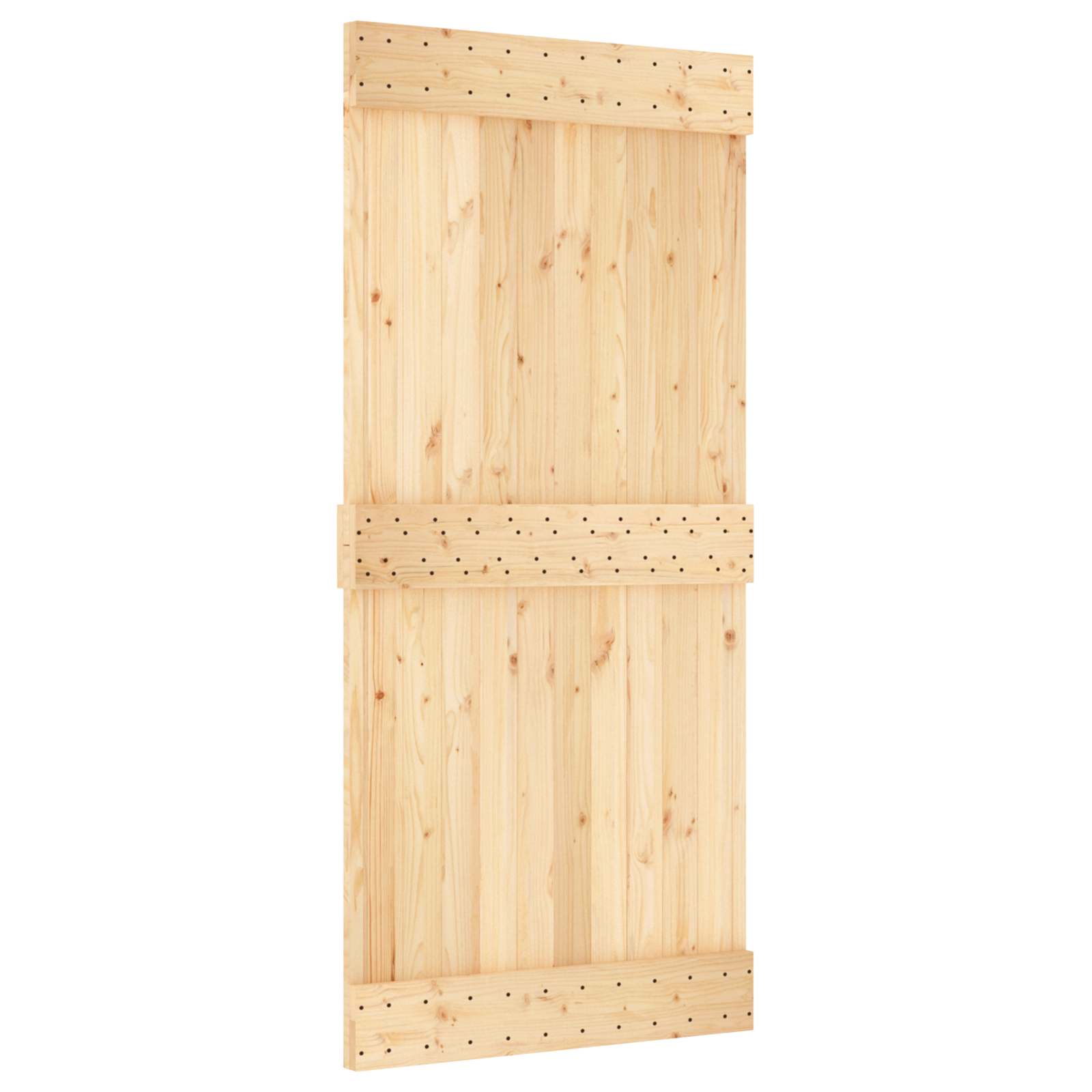 Schiebetür NARVIK Natürlich und Schwarz 70 x 210 cm (152,5 cm)