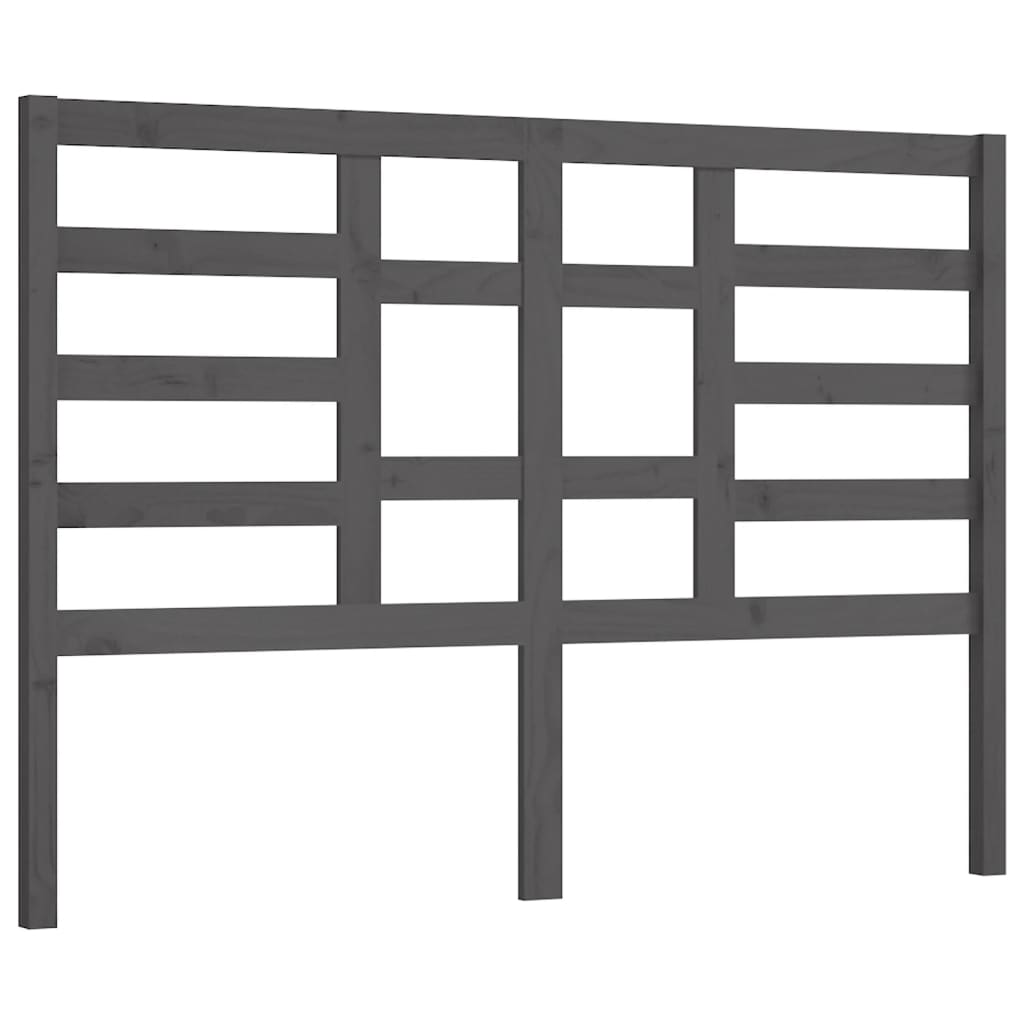 Bett-Kopfteil Grau 81x4x104 cm Massivholz Kiefer