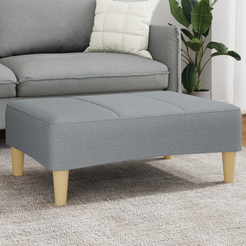 Fußhocker Hellgrau 77x55x31 cm Stoff