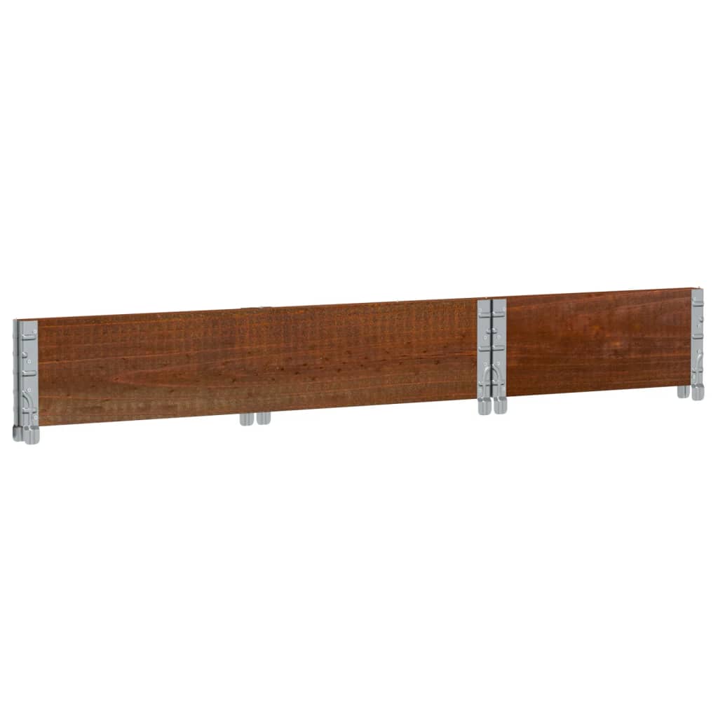 Paletten-Aufsatzrahmen Schwarz 80x60 cm Massivholz Kiefer