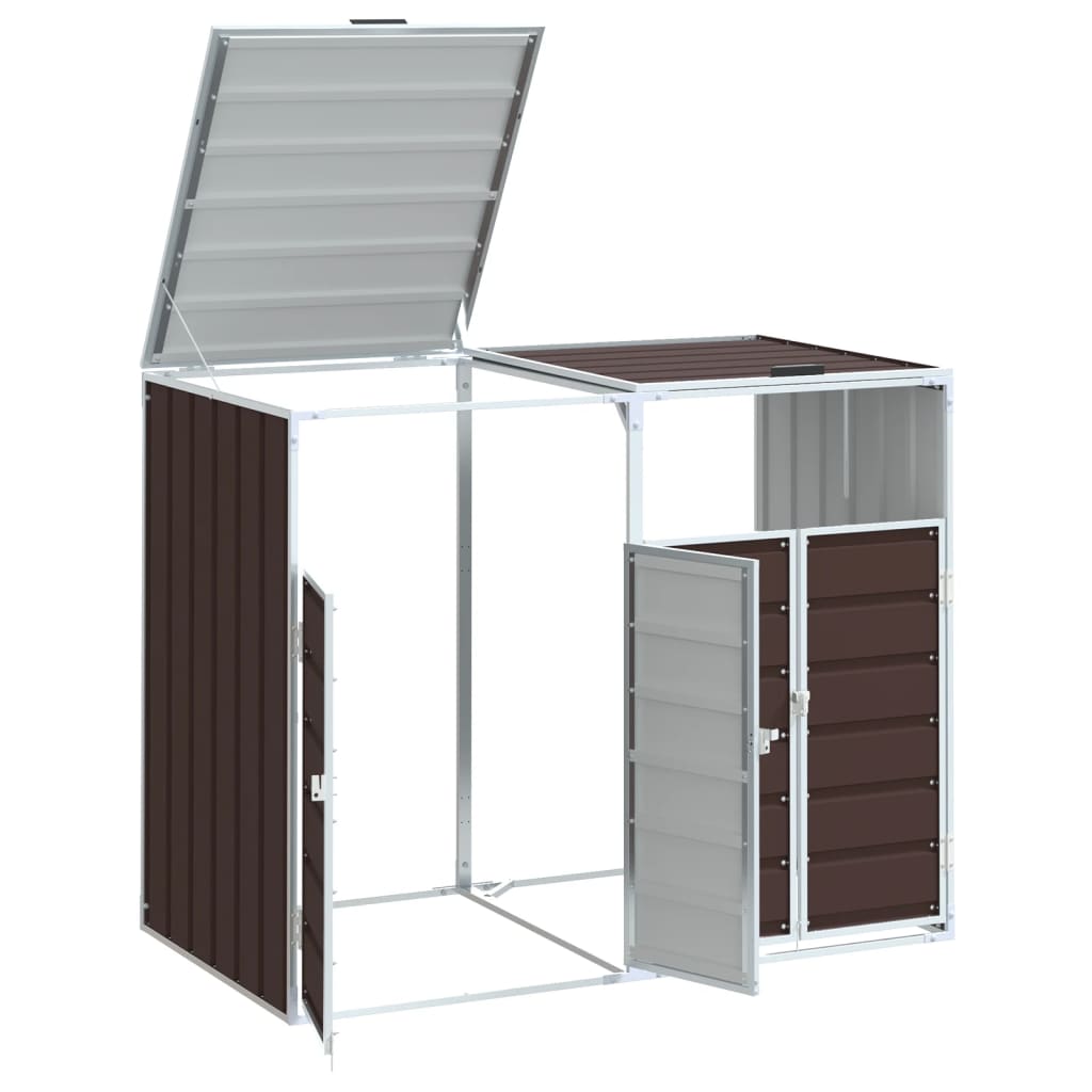 Mülltonnenbox für 1 Tonne Grün 72x81x115 cm Stahl