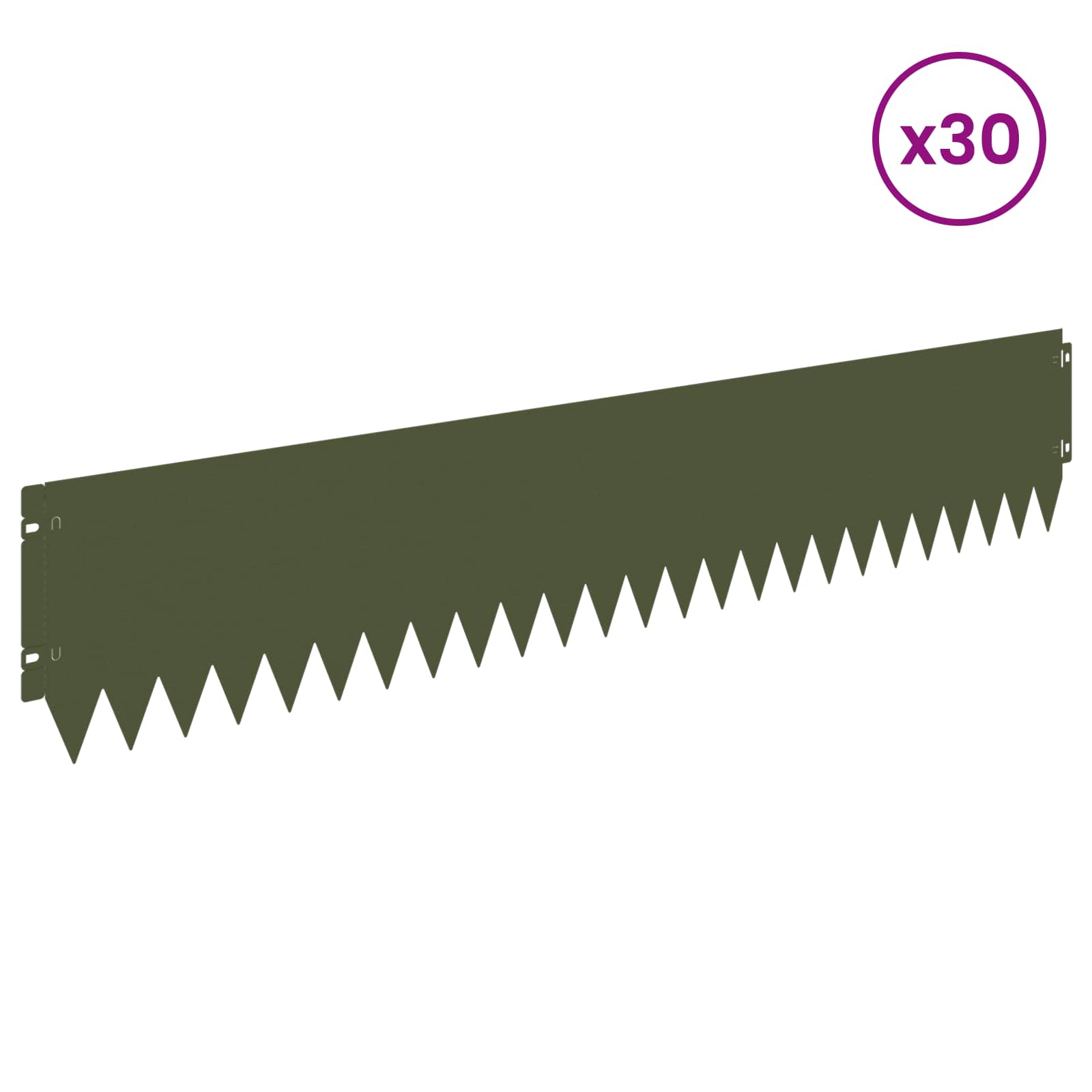 Raseneinfassung 10 pcs 103 x 10 cm Stahl Schwarz