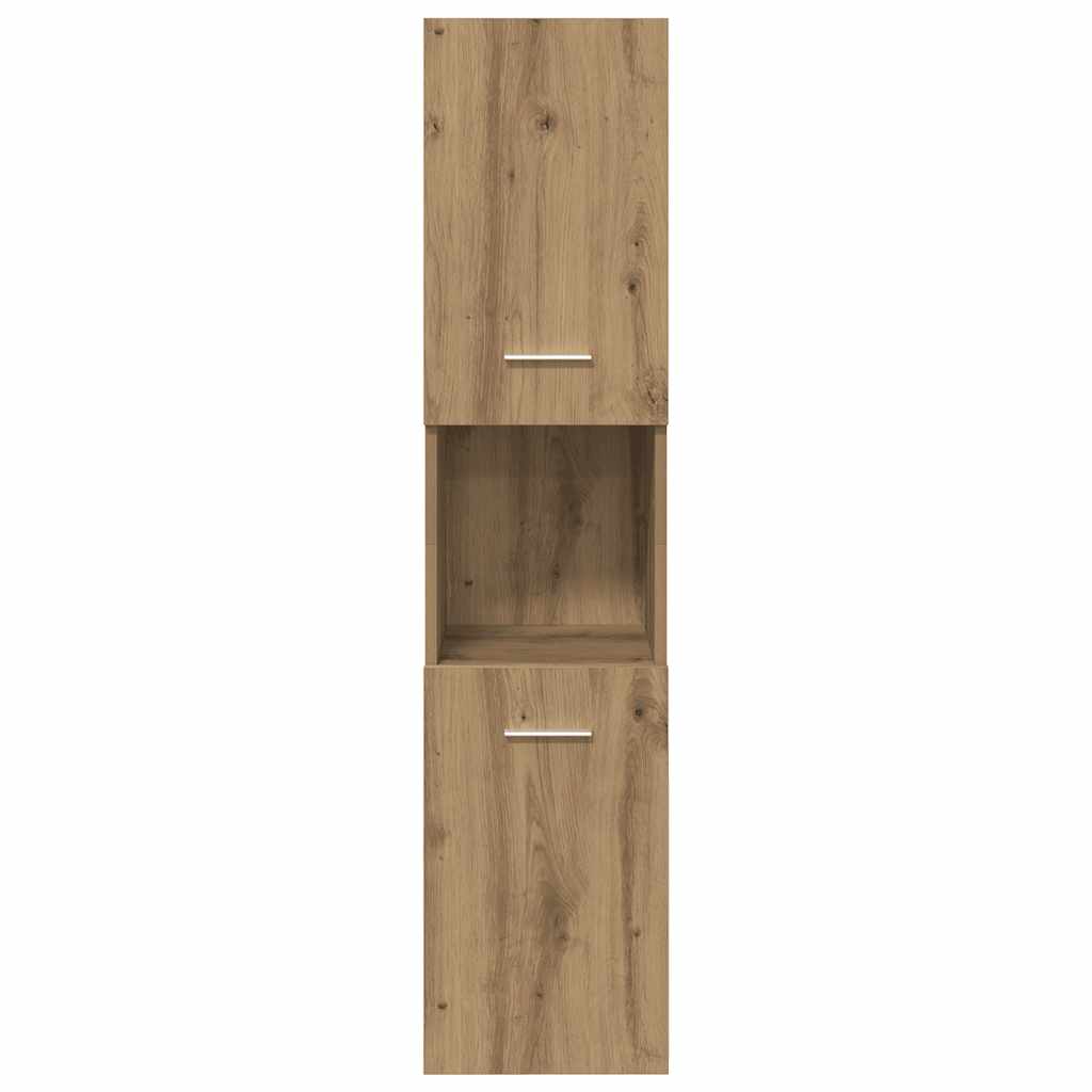 Badezimmerschrank Weiß 30x30x130 cm Holzwerkstoff