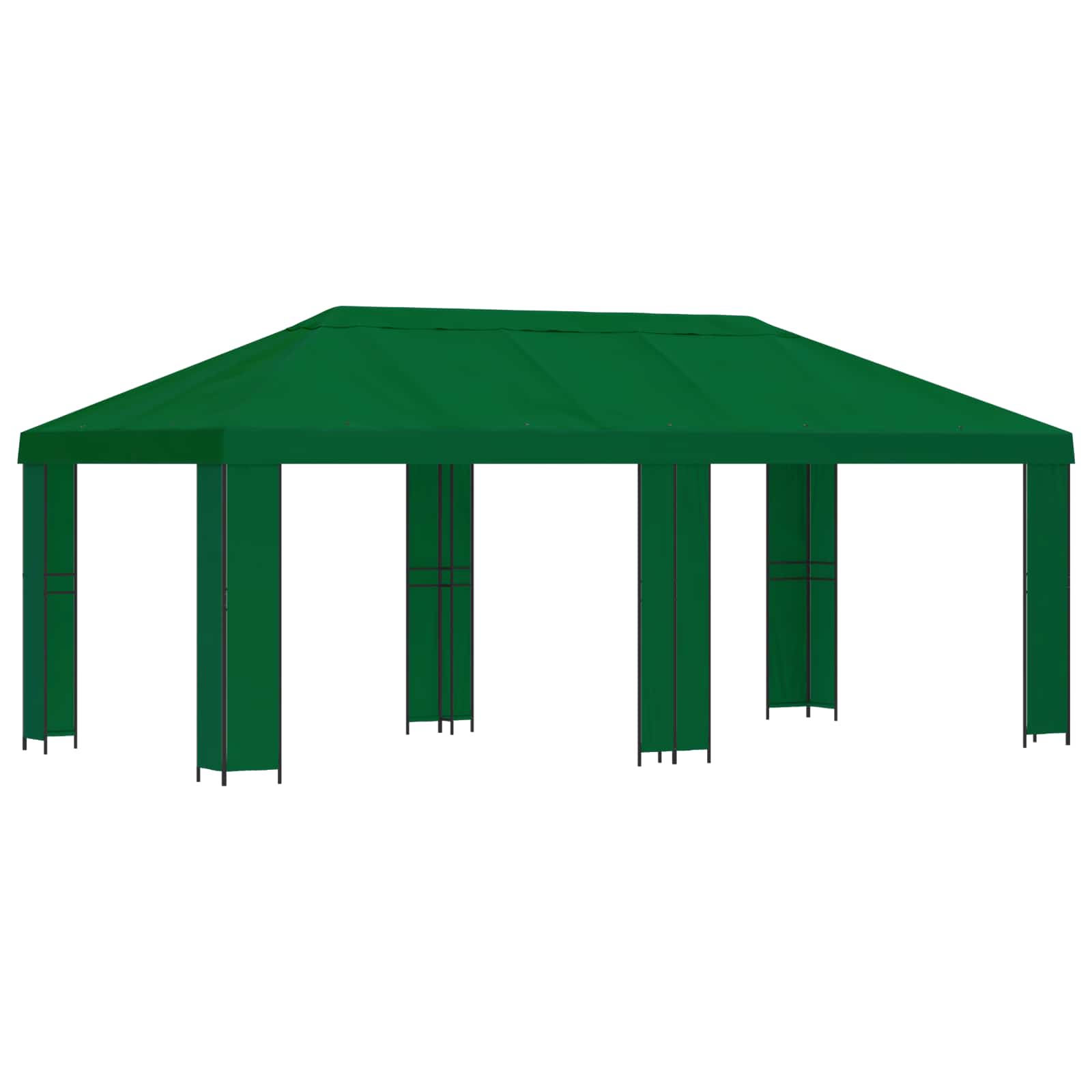 Garten Pavillon 6 x 3 m Beige Polyester und Stahl 190