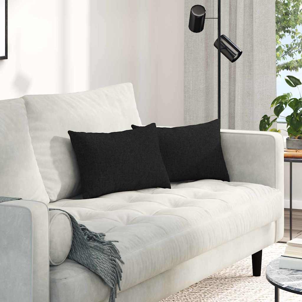 Sofakissen 2 pcs Hellgrau 50 x 30 cm Stoff