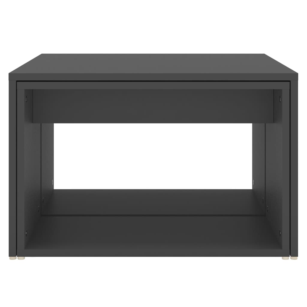 3-tlg. Satztisch-Set Weiß 60x60x38 cm Holzwerkstoff