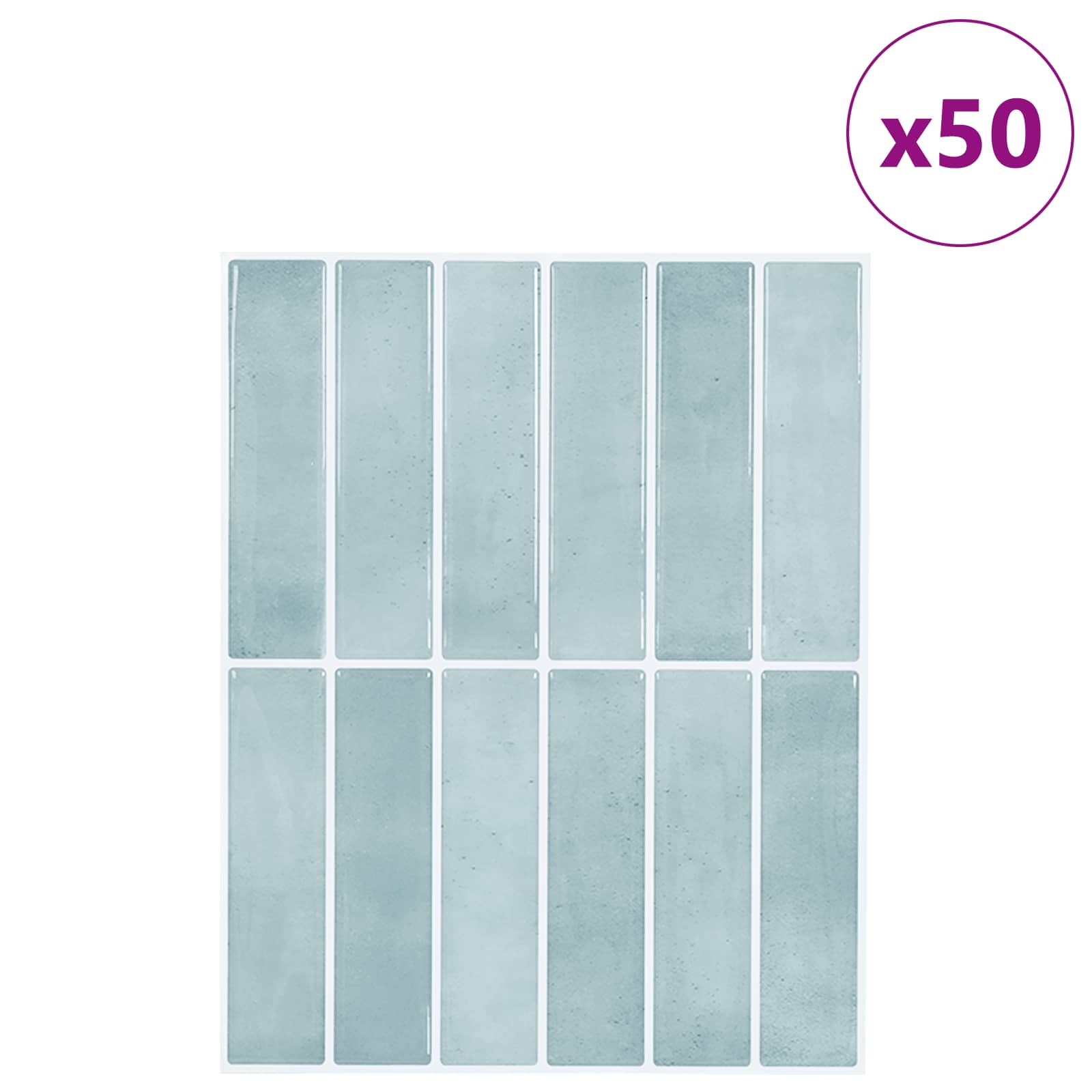 Rechteckige Fliese 10 pcs Dunkelgrün 29 x 23 x 0,08 cm