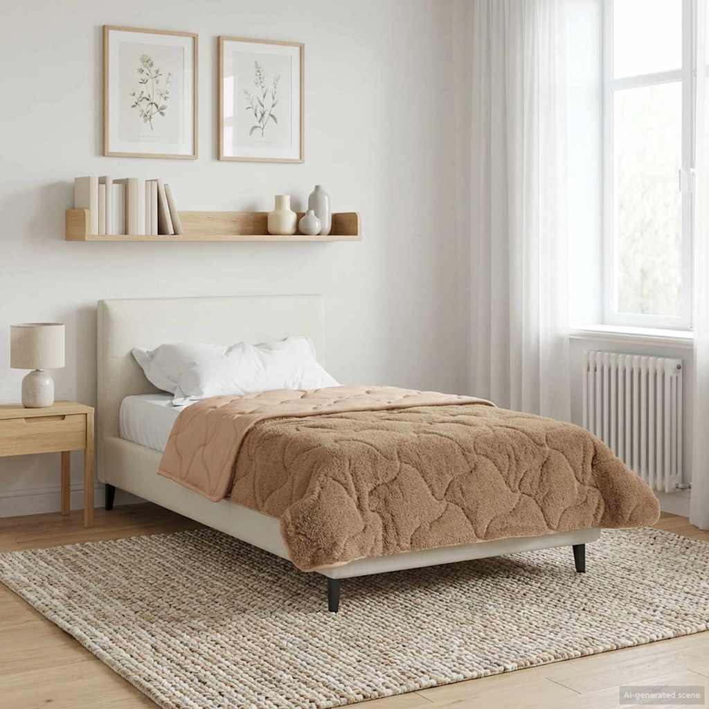 Winterbettdecke Gepolstert Anthrazit 135 x 200 cm