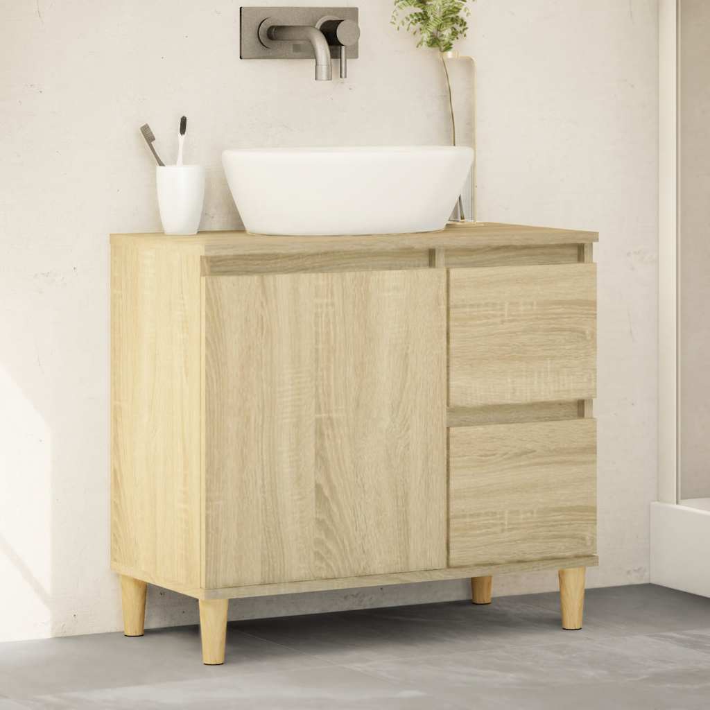Badschrank Weiß 65x33x60 cm Holzwerkstoff