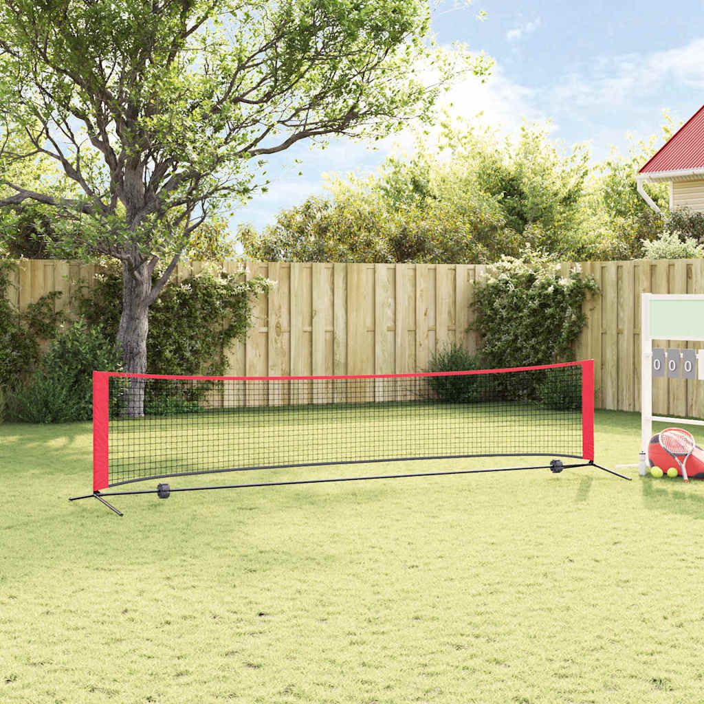 Tennisnetz Schwarz und Rot 301 x 90.5 x 87 cm Polyester
