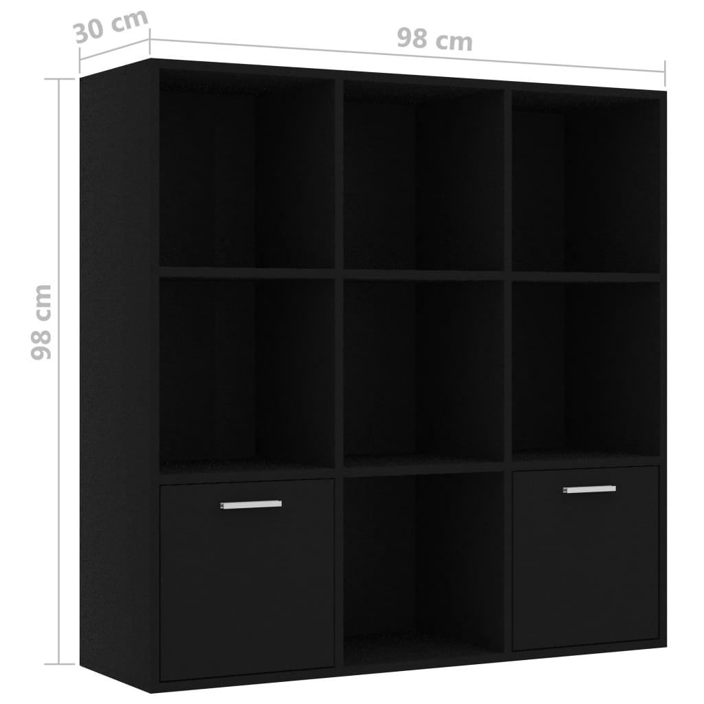 Bücherregal Weiß 98x30x98 cm Holzwerkstoff