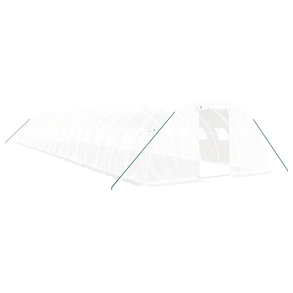 Gewächshaus mit Stahlrahmen Grün 8 m² 4x2x2 m