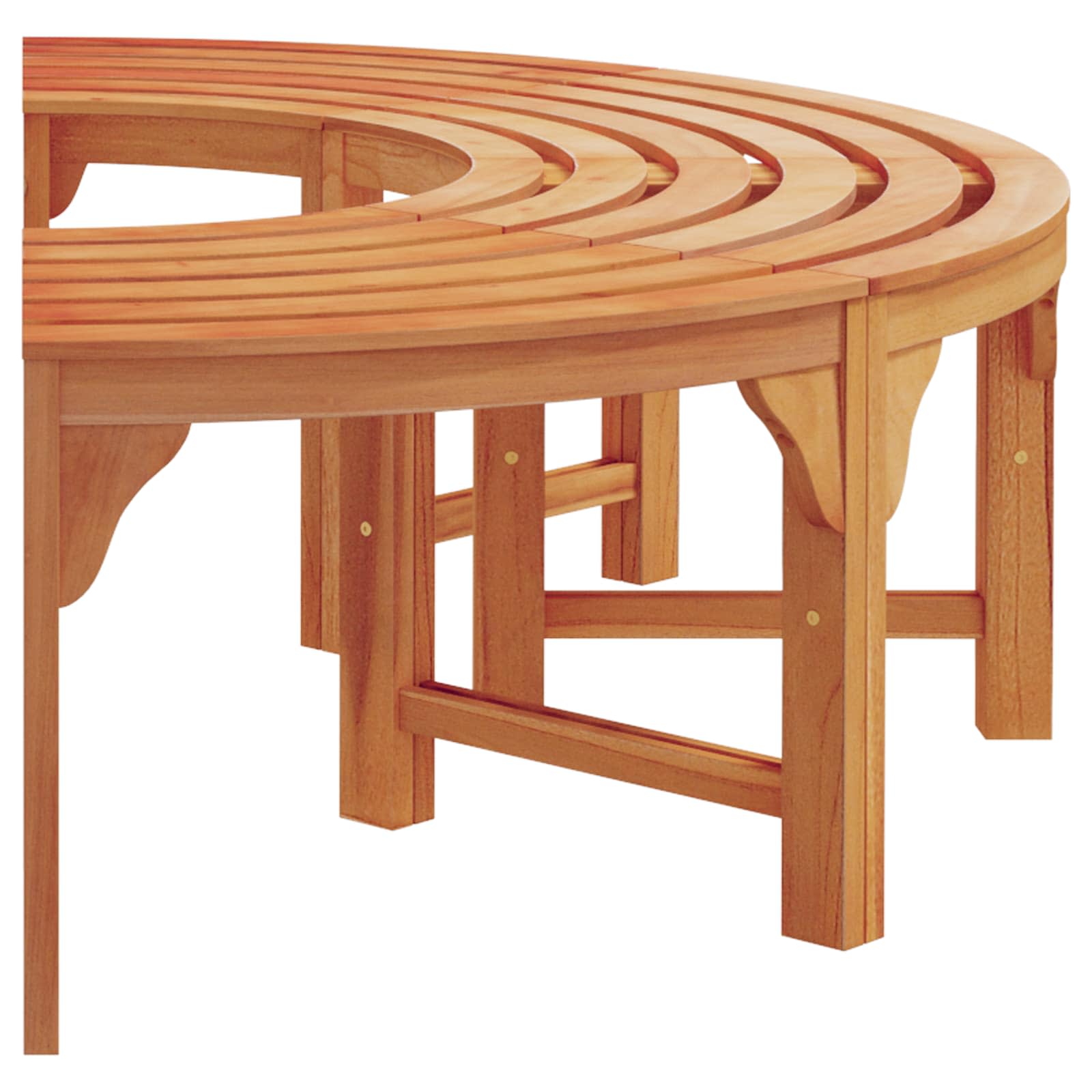Baumbank Rund Ø208 cm Massivholz Eukalyptus