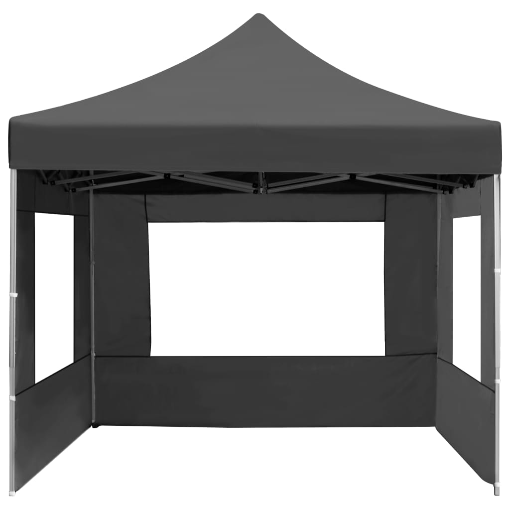 Profi-Partyzelt Faltbar mit Wänden Aluminium 3×3m Weiß
