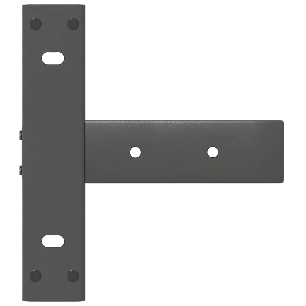 Couchtischbeine T-Form 2 Stk. Schwarz 30x25x(30-31) cm Stahl