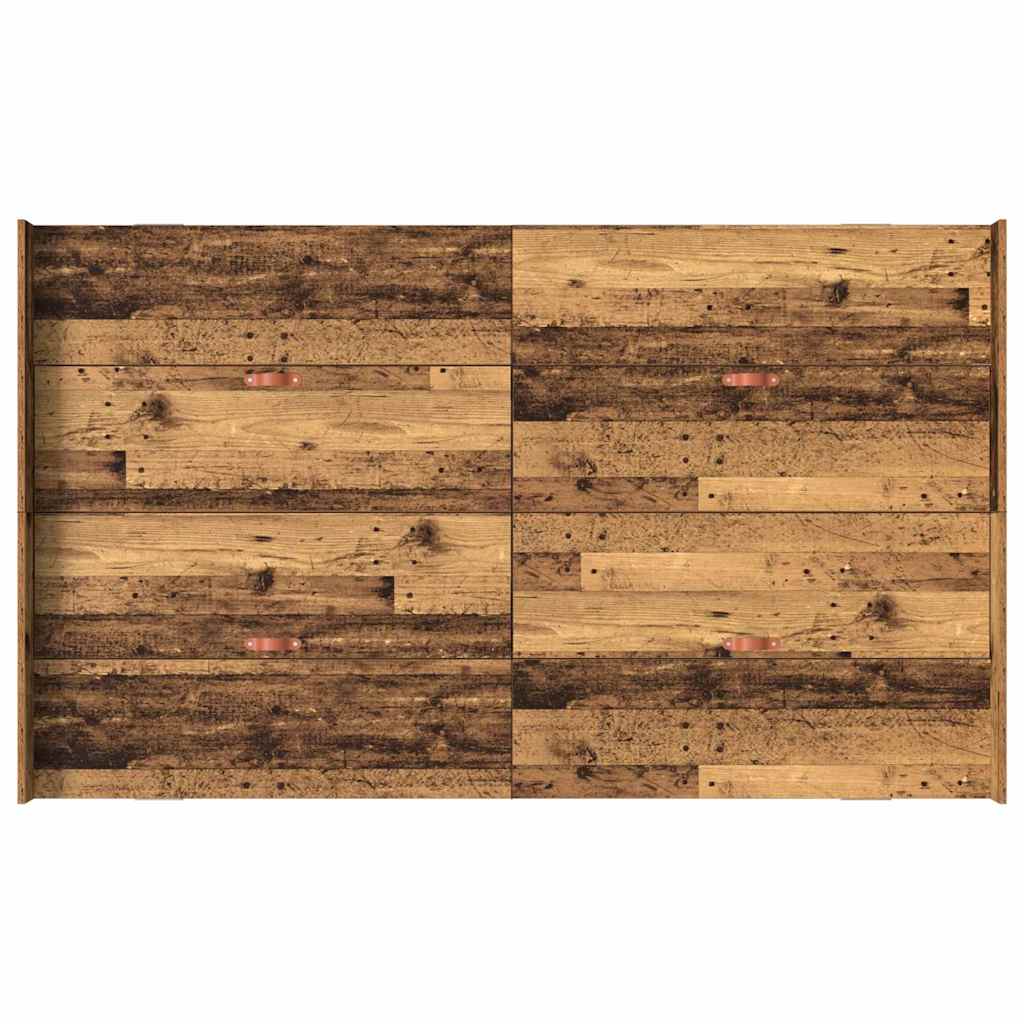 Aufbewahrungsbettgestell Weiß 200 x 200 cm Holzwerkstoff