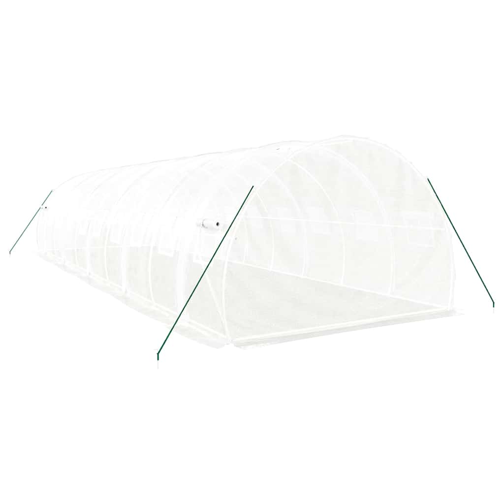 Gewächshaus mit Stahlrahmen Grün 48 m² 16x3x2 m