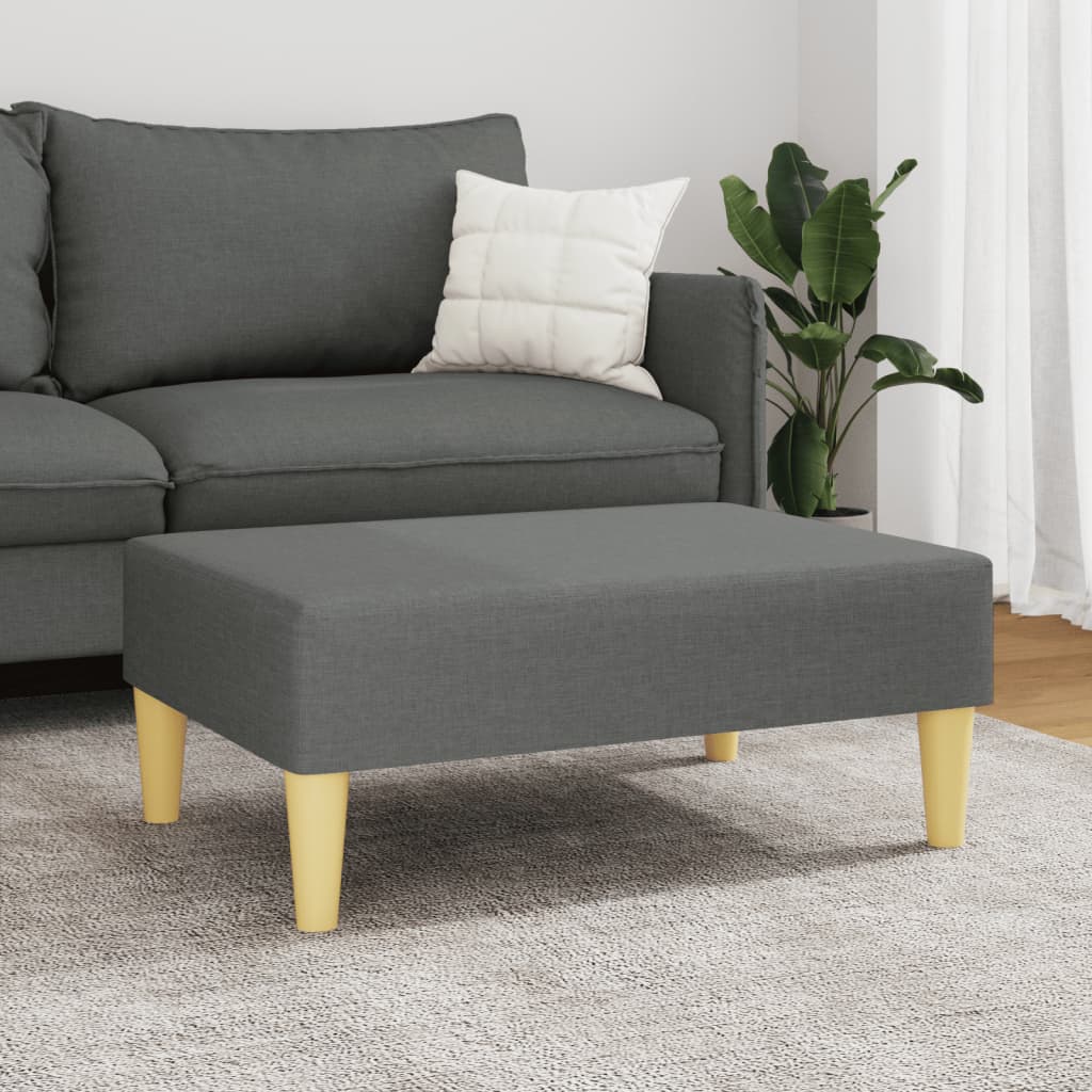 Fußhocker Hellgrau 77x55x31 cm Stoff