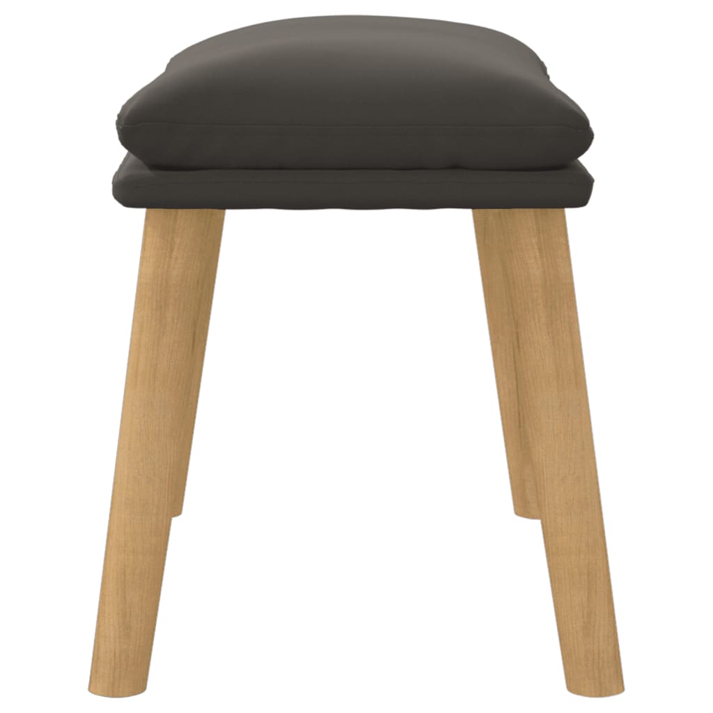 Fußhocker Hellgrau 45x29,5x35 cm Samt