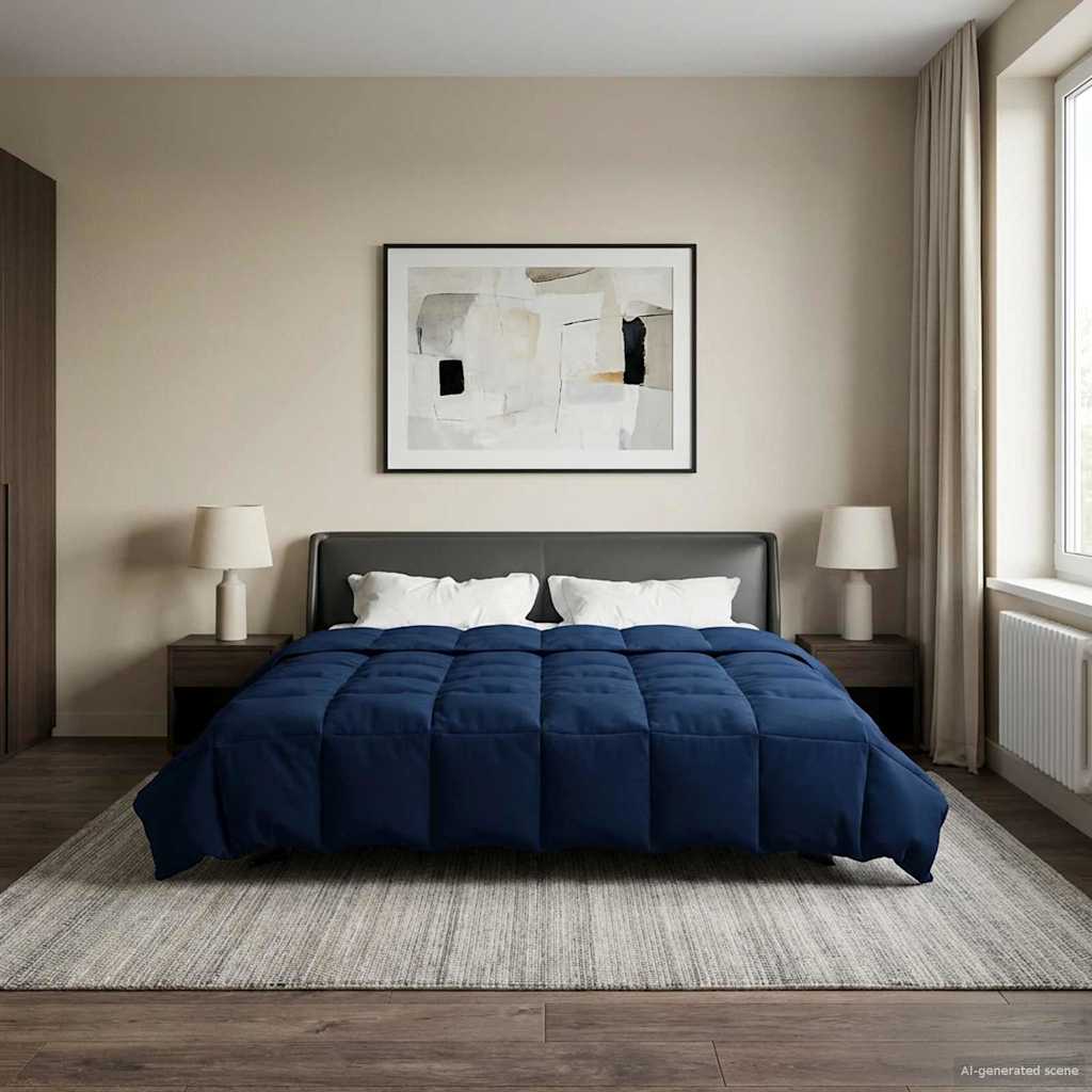 Sommerdecke Gesteppt Anthrazit 135 x 200 cm Mikrofaser