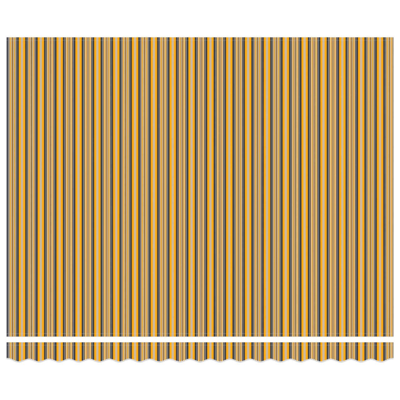 Manuelle Kassetten-Markise 350x250 cm Blau und Weiß