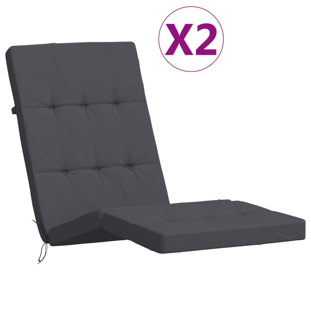 Liegestuhl-Auflagen 2 Stk. Creme Oxford-Gewebe
