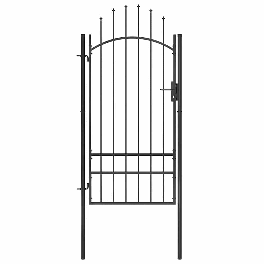 Gartentor Woerden Stahl 1x1 m Schwarz
