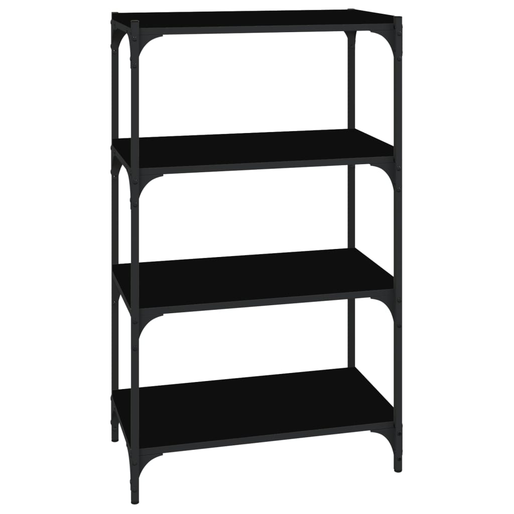 Bücherregal Schwarz 40x33x70,5 cm Holzwerkstoff und Stahl