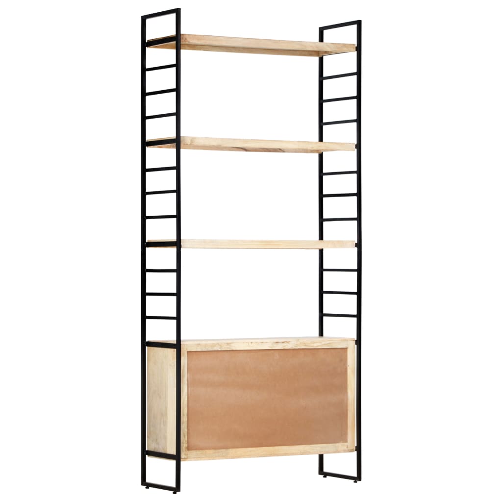 Bücherregal 4 Ebenen 80x30x180 cm Altholz Massiv