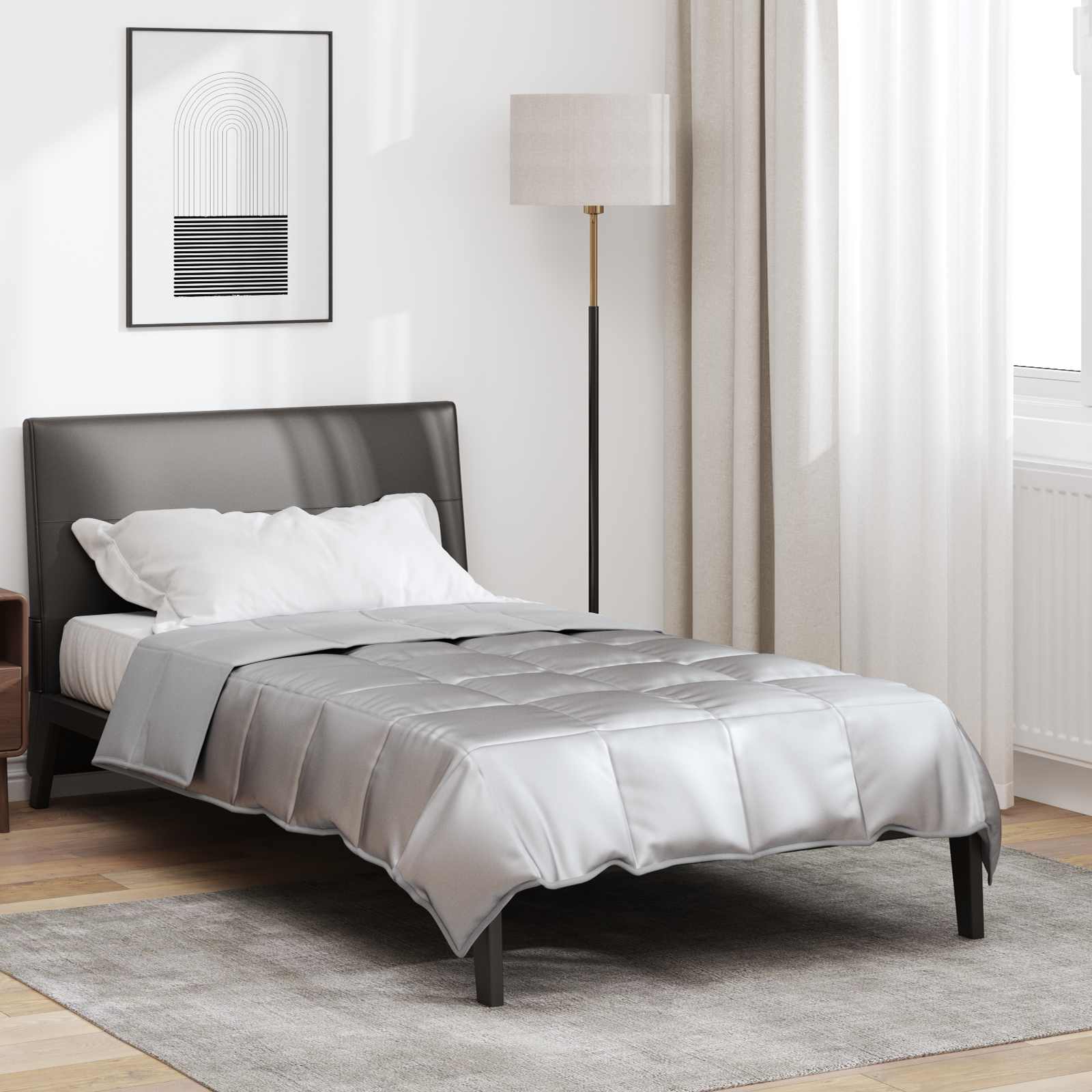 Ganzjahresbettdecke Gold 135 x 200 cm Satin und Mikrofaser