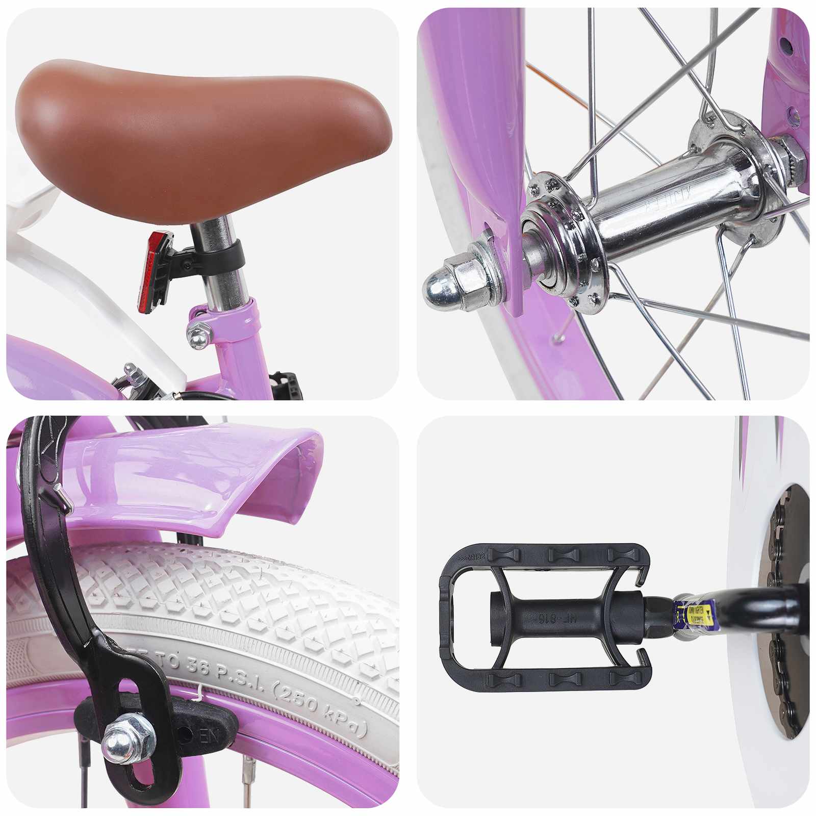 Kinderfahrrad 12 Zoll für 2-4 Jahre alt Hellrosa