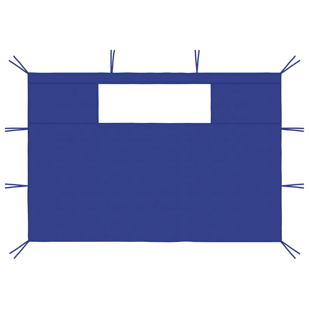 Pavillon-Seitenwände mit Fenstern 2 Stk. Creme