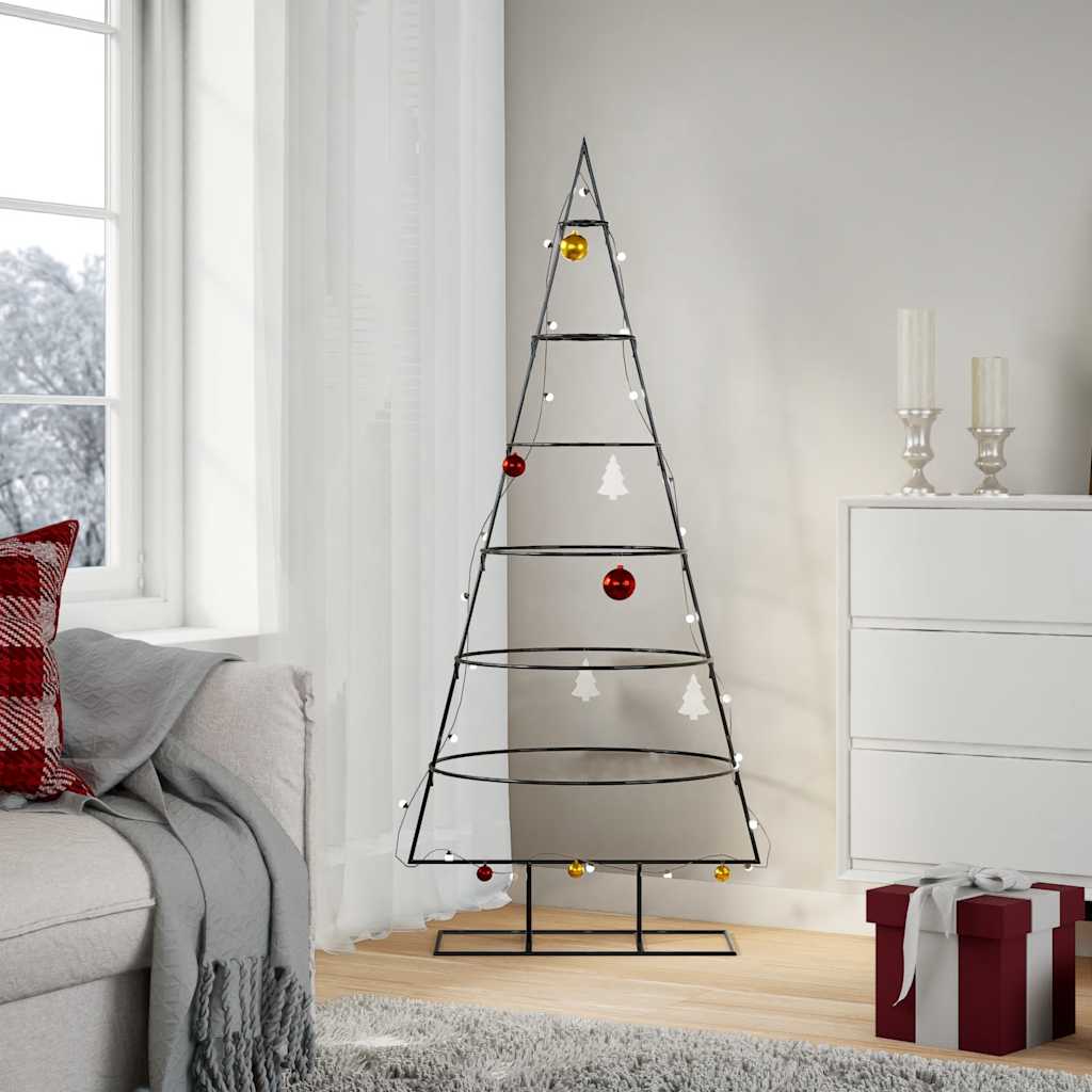 Metall-Weihnachtsbaum Deko Schwarz 60 cm