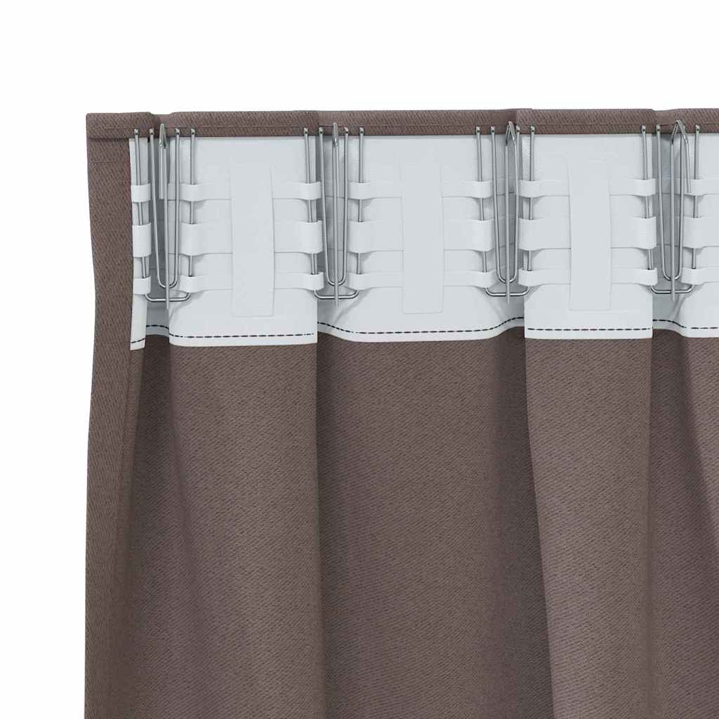 Verdunkelungs-Vorhänge mit Ringen 2 pcs Beige 140 x 140 cm